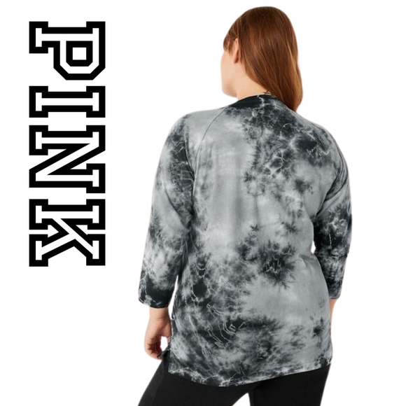 Victoria's Secret Pink- Cotton Sleeve Baseball T-Shirt - XXLarge - Picture 3 of 3